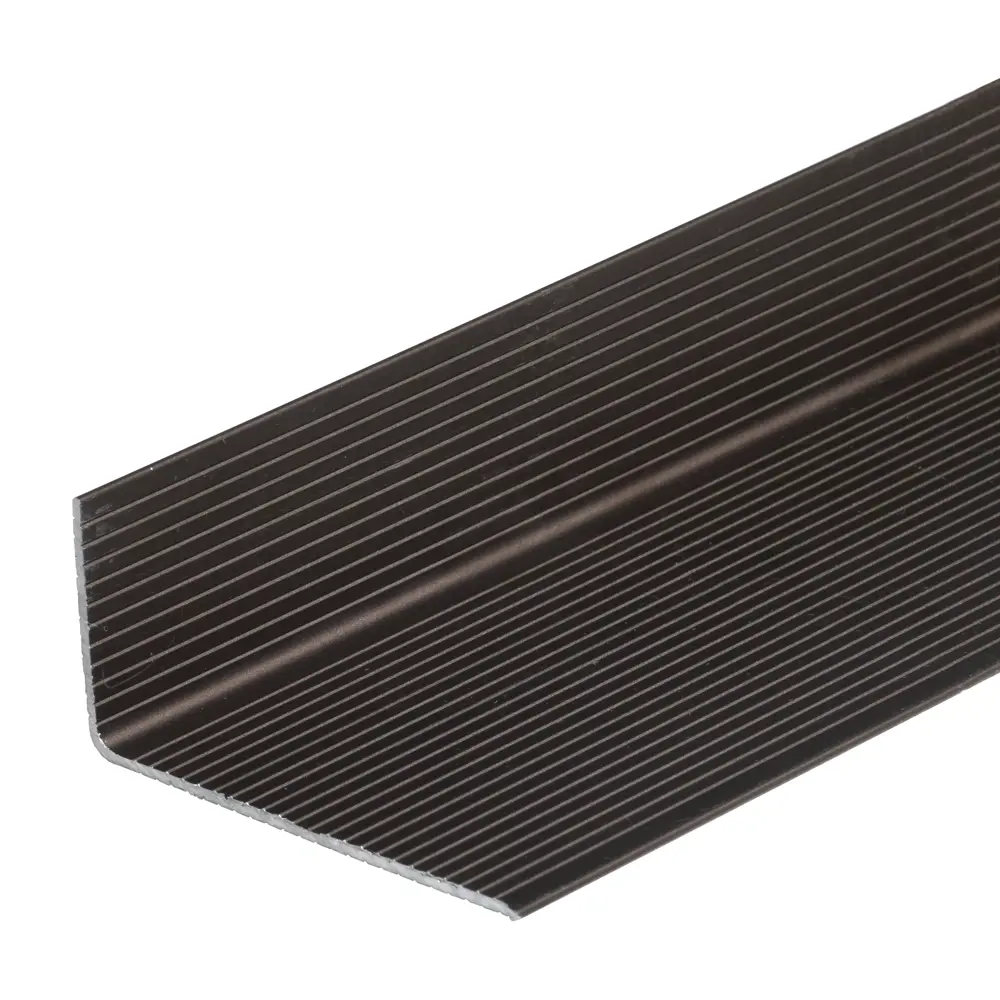 Профиль алюминиевый угловой Terradeck 52 30x60x3000 мм цвет коричневый 87007492 STLM-2126810  - Вид №1