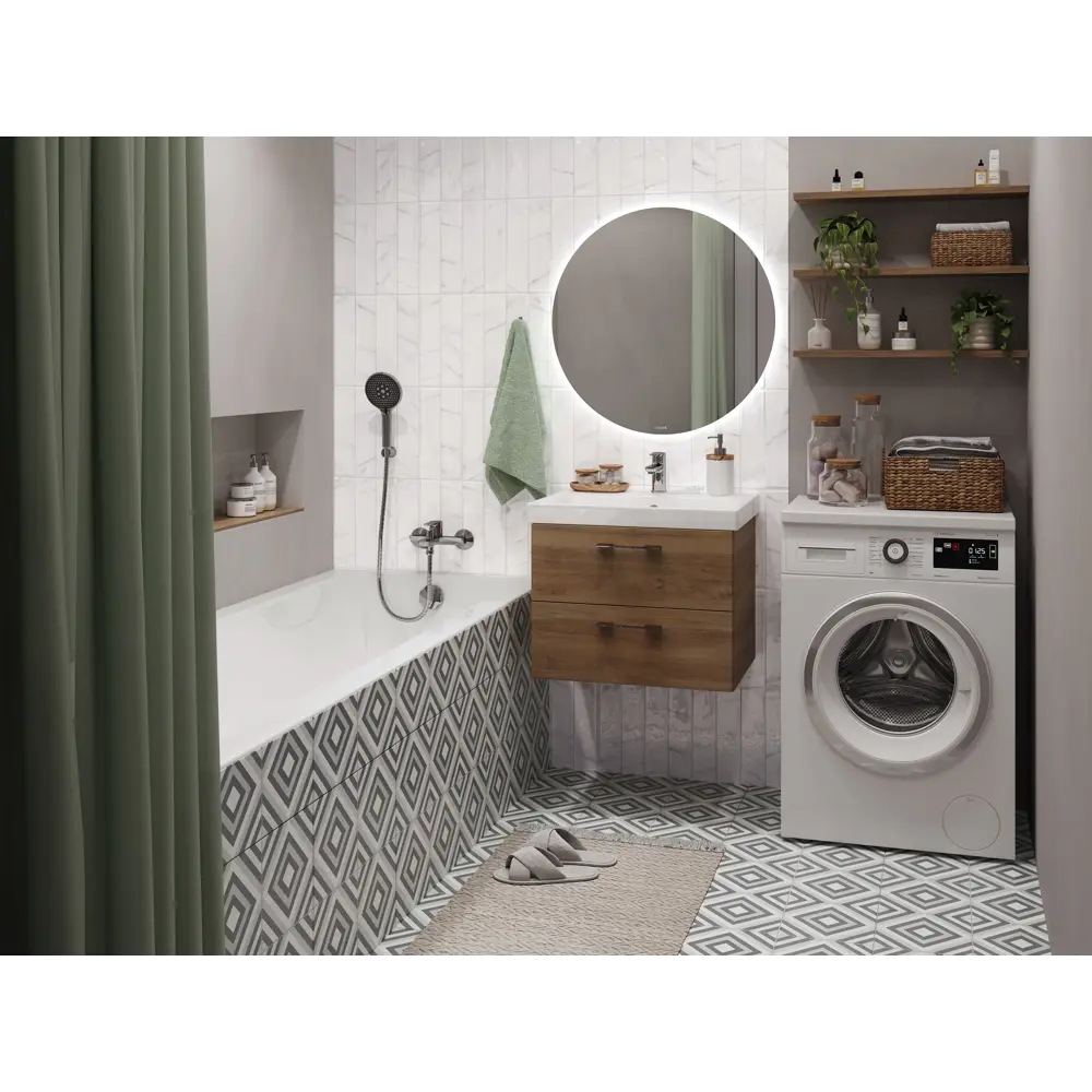 Плитка настенная KREAFORTA Cascada Рельеф 29.8x59.8 см 1.425 м² глянцевая цвет белый 89440742 STLM-2092114 - Вид №6