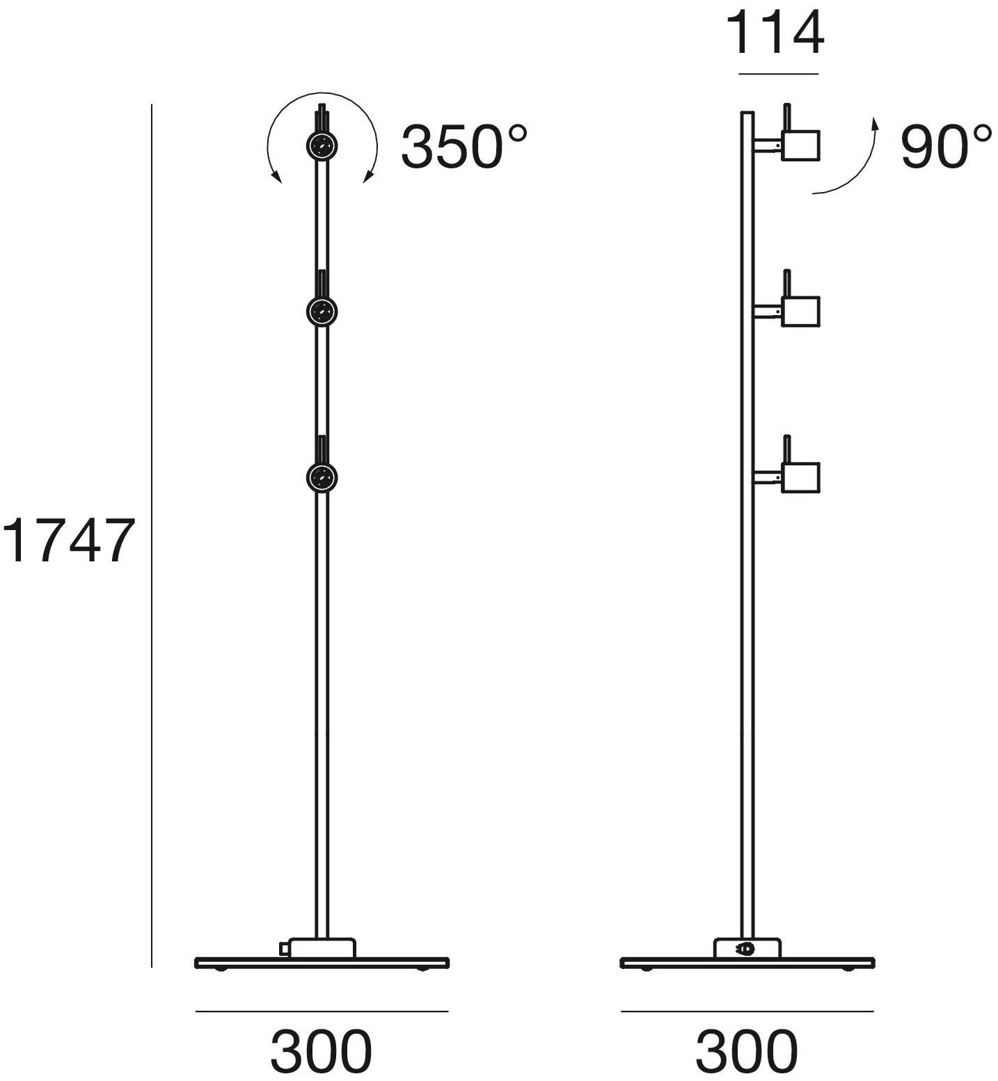 Linea Light Group Регулируемый светодиодный металлический торшер Spotty sun-id-1462154 - Вид №3