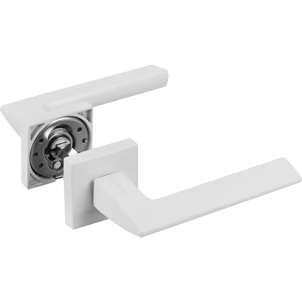 Ручки на розетке алюминий Ночиата 127 мм цвет матовый белый PUERTO STLM-2102908