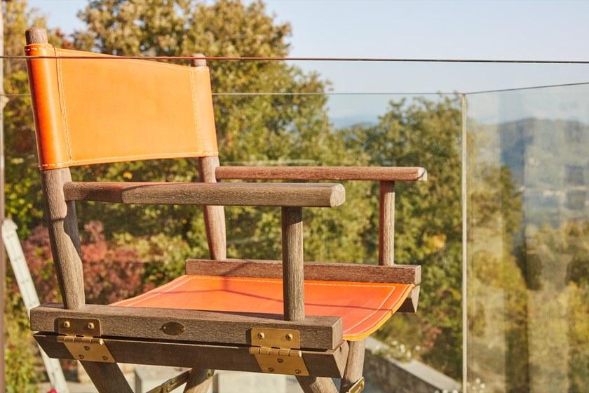 Unopiù Складное кресло из тика и кожи Ginger Gintpa - Вид №3