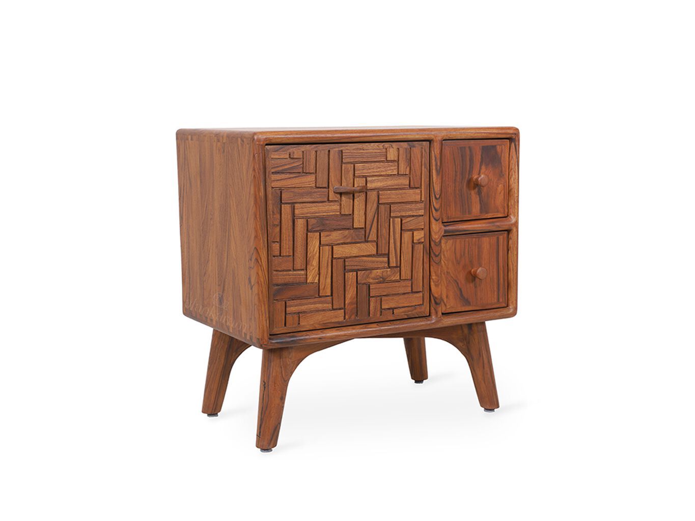 Тумбочка из тикового дерева с ящиками Alankaram MOSAIQUE ARCH-00152681