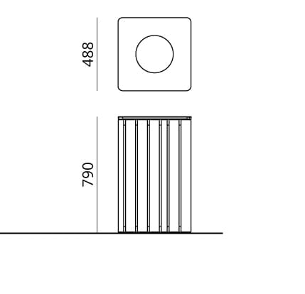 Алюминиевые стойки для мусора Urbantime Портфель.h24 ARCH-00024200 - Вид №4