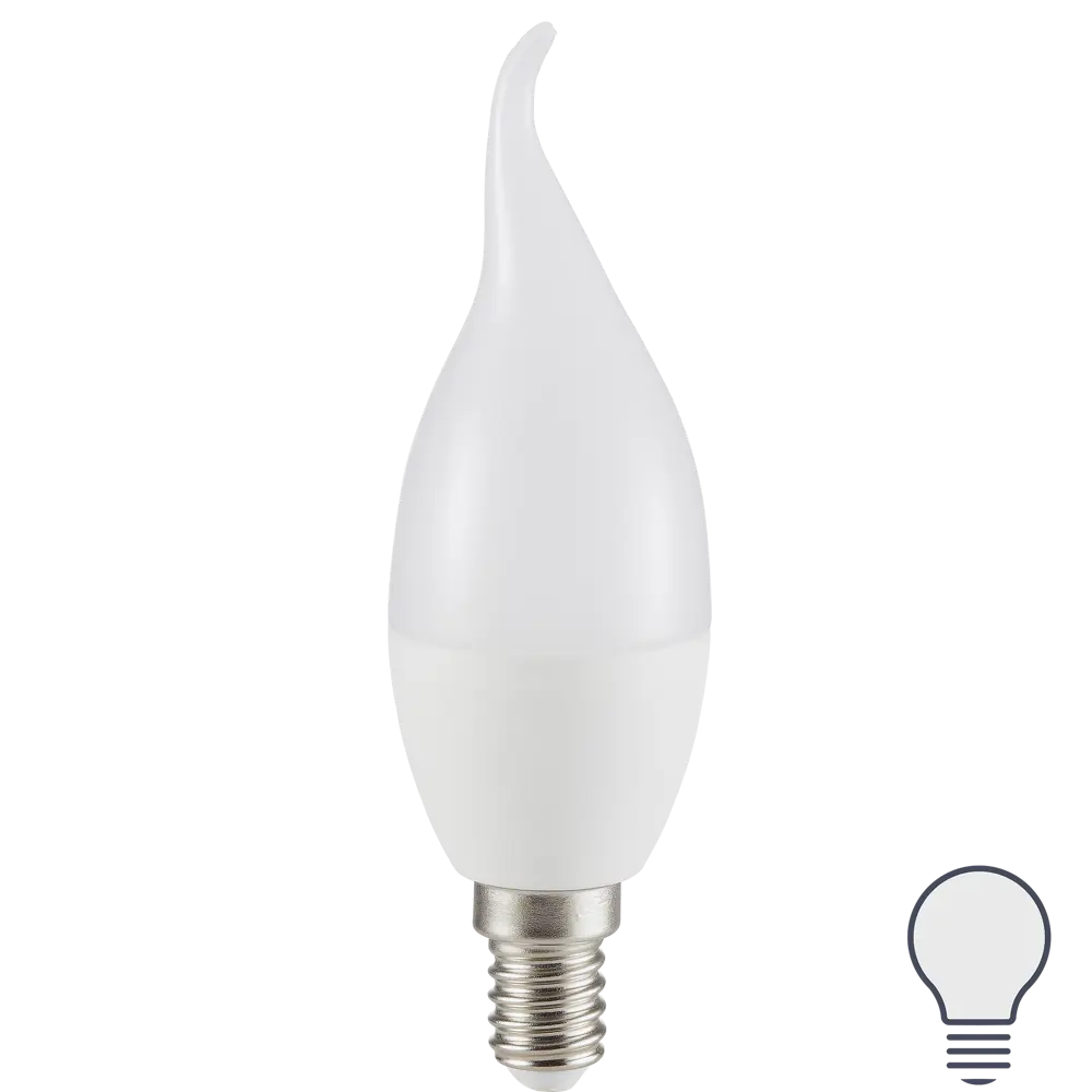 Лампа светодиодная Lexman Candle CF35 E14 175-250 В 5 Вт белая 400 лм нейтральный белый свет 82991601 STLM-2177842 