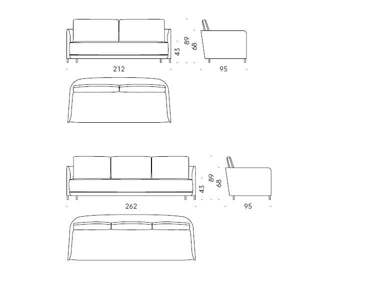 3-местный тканевый диван DE PADOVA Blendy Movie ARCH-00143748 - Вид №2
