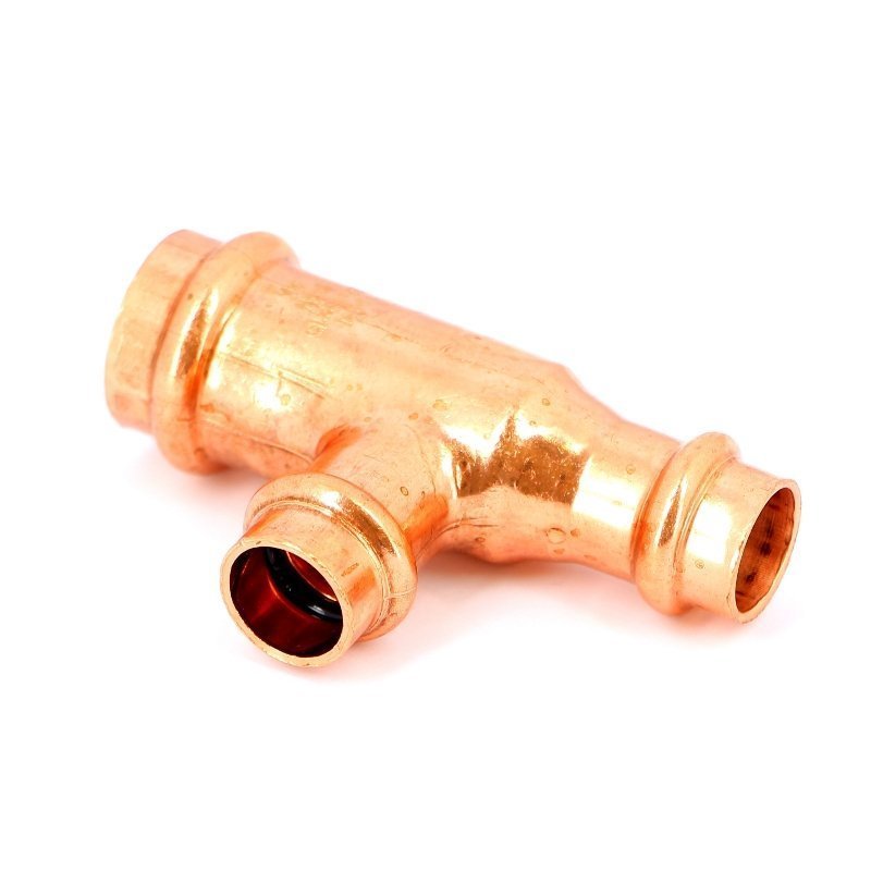 Тройник пресс 22x15x15 медный IBP P513002215015 - Вид №2