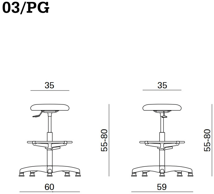 Linea Fabbrica Офисный стул с регулируемой высотой и подставкой для ног Mea soft sun-id-1456972 - Вид №1
