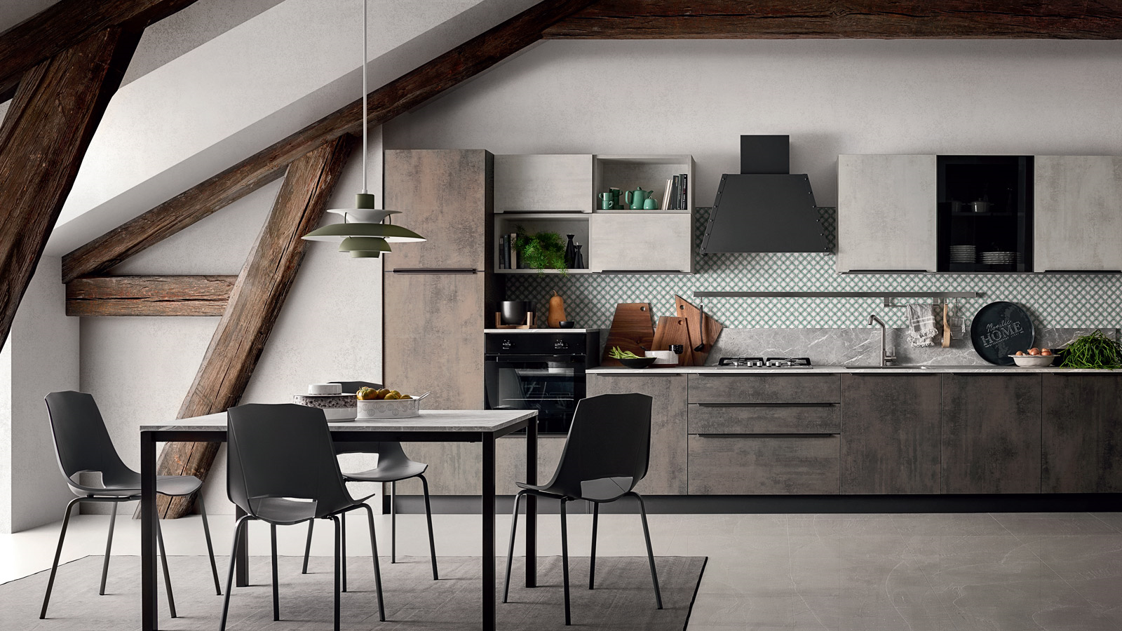 Easy 018  Кухонный гарнитур Ar-Due Effetto cemento