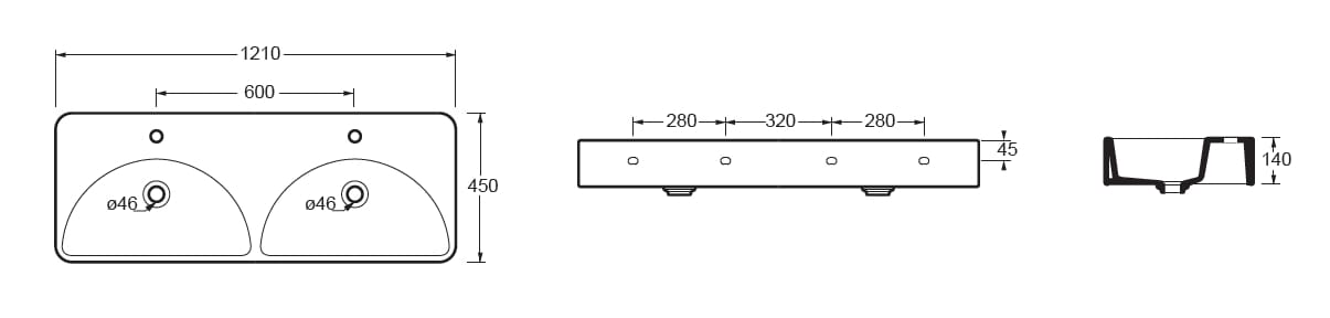 Керамическая раковина Alice Ceramica Lunaris ARCH-00008061 - Вид №4