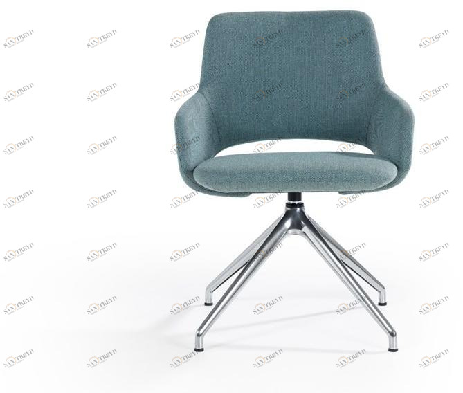 Artifort Вращающийся стул на козелке из ткани с подлокотниками Jima sun-id-1368282