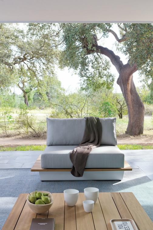 Concept 2 белый столешница из дерева iroko Manutti Air MNST793 - Вид №8