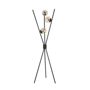Торшер со стеклянным плафоном на треноге черный Stampo SL549.505.03 ST LUCE STAMPO 00-3908523 Черный