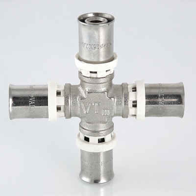 VTm.241.N.161616 Пресс-фитинг – крестовина Valtec 16 х 16 х 16 х 16 мм  - Вид №12