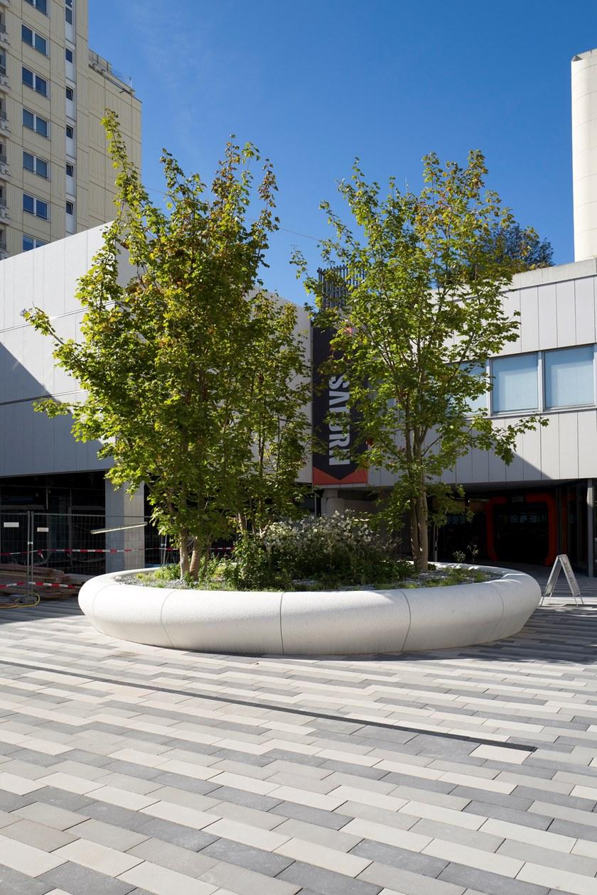 Bellitalia Круглый горшок для общественных мест из реконструированного камня sun-id-1362585 - Вид №1