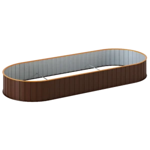 Высокая грядка 100x30x250 см v750 л металл коричневый 85642521 STLM-2157846