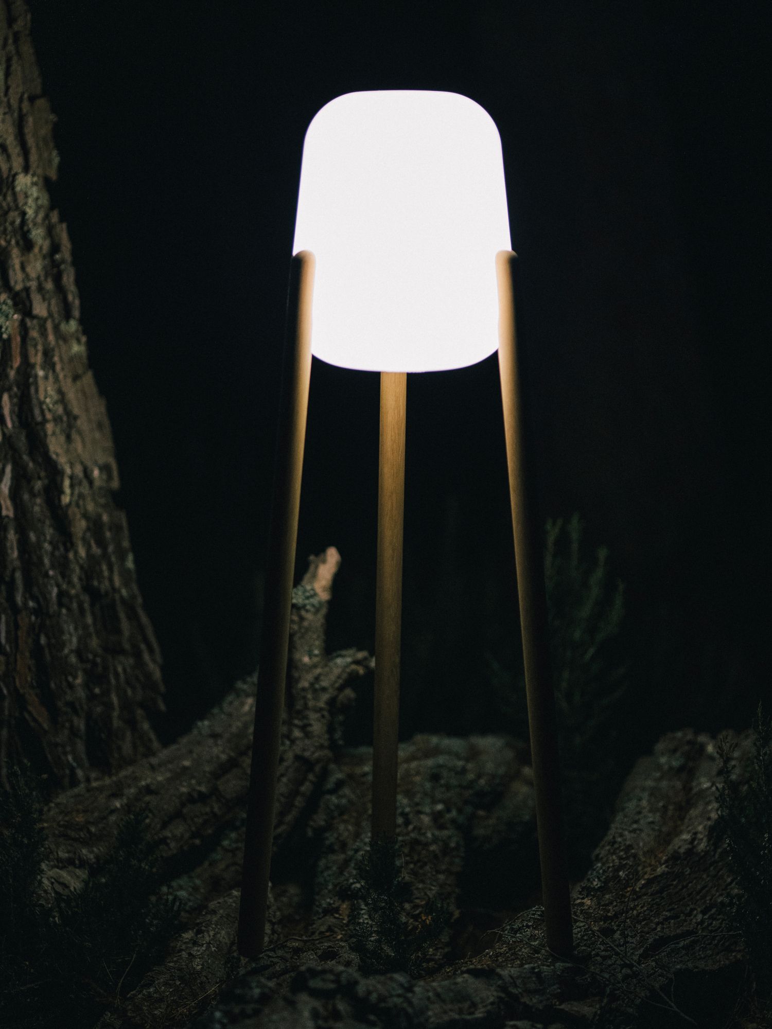 Напольная лампа из дерева и полиэтилена calma Xica &amp ARCH-00006887 - Вид №1