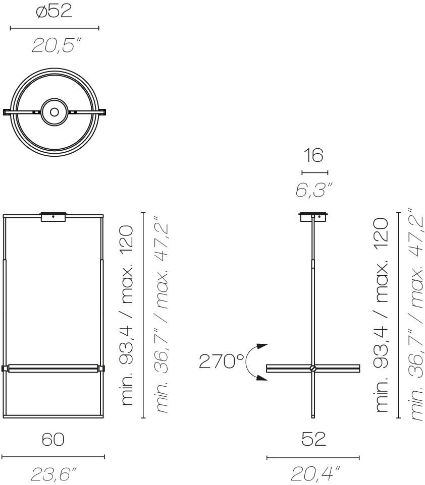 Contardi Регулируемый светодиодный подвесной светильник Dorian sun-id-1405453 - Вид №4
