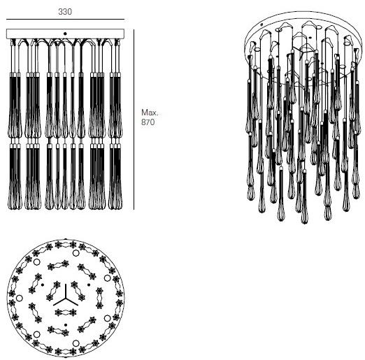 Milan Iluminacion Led потолочный светильник в pmma с диммером Lacrima 6535 - Вид №1