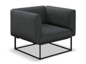 Тканевое садовое кресло с подлокотниками