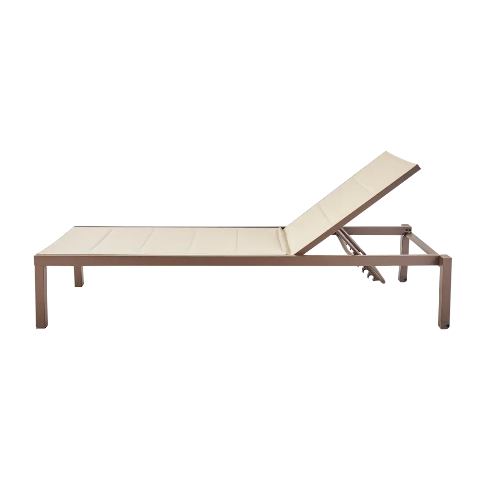 Шезлонг Naterial Aquila II 200x36x75 см алюминий/текстилен бежевый/коричневый 84494103 STLM-2085430  - Вид №8