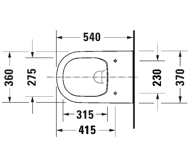 Керамический подвесной туалет без бриды Duravit D-Code ARCH-00080490 - Вид №2