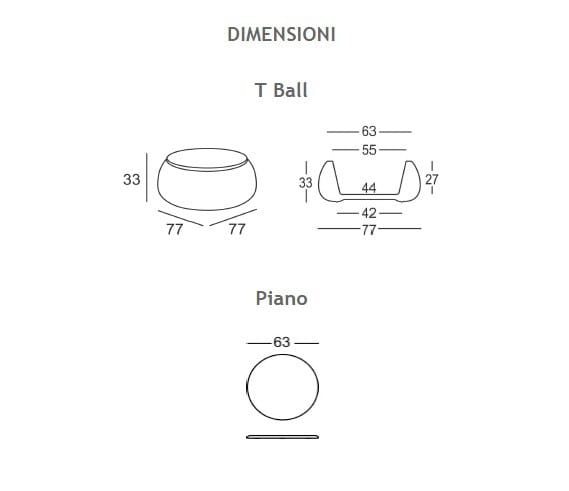 Круглый стол из полиэтилена PLUST T Ball ARCH-00028175 - Вид №4