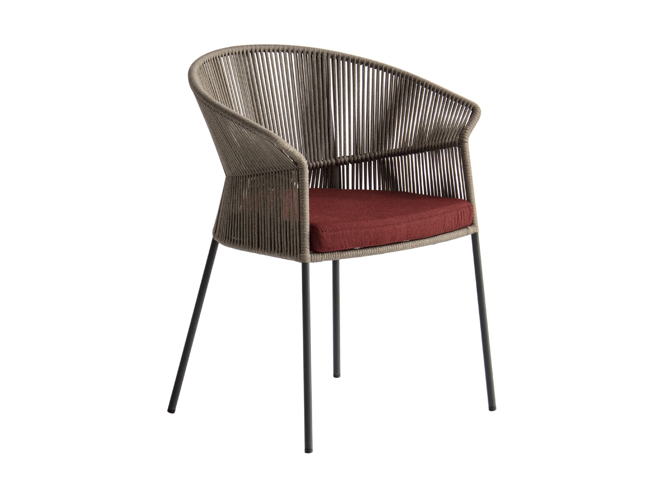 Веревочный садовый стул с подлокотниками Potocco ARCH-00139414