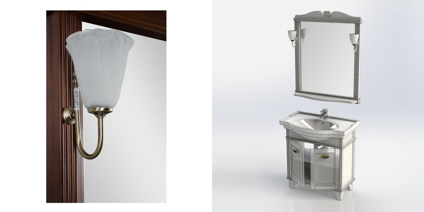 Комплект мебели Aquanet Николь 80 орех 00180515 - Вид №4