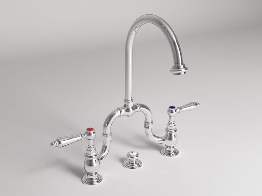 Смеситель для раковины с 3 отверстиями и автоматическим сливом Park Avenue Caruso ARCH-00090536