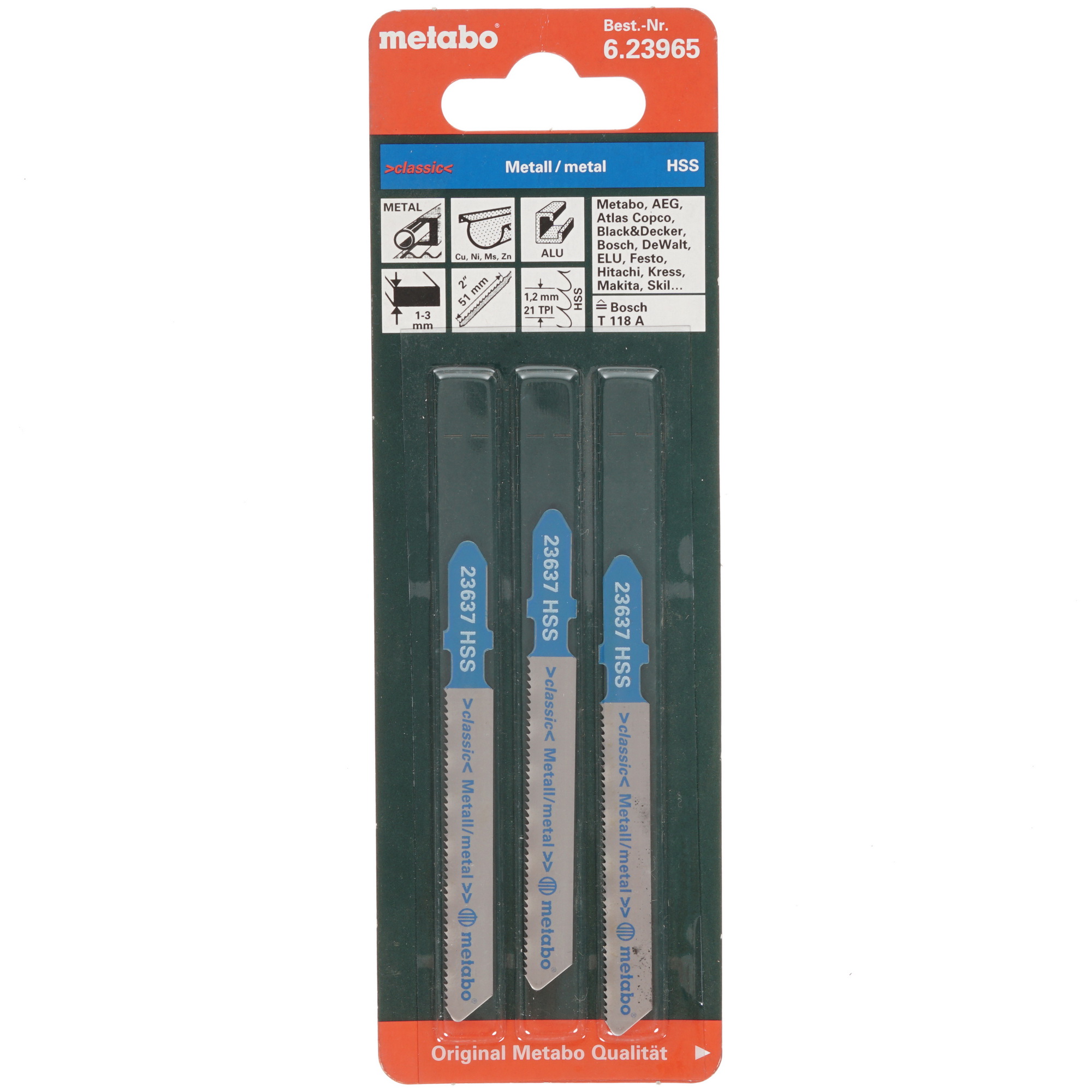 Пилки для лобзика Metabo T118A 623965000 1153519 STDN-0114981