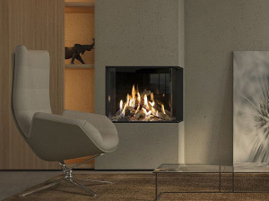 Настенный газовый угловой камин