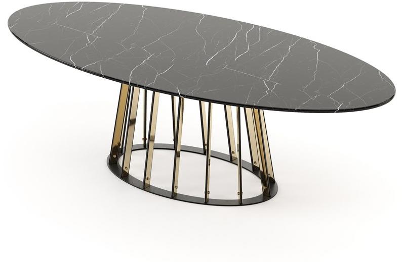 Laskasas Овальный обеденный стол из мрамора  Lk2224  - Вид №1