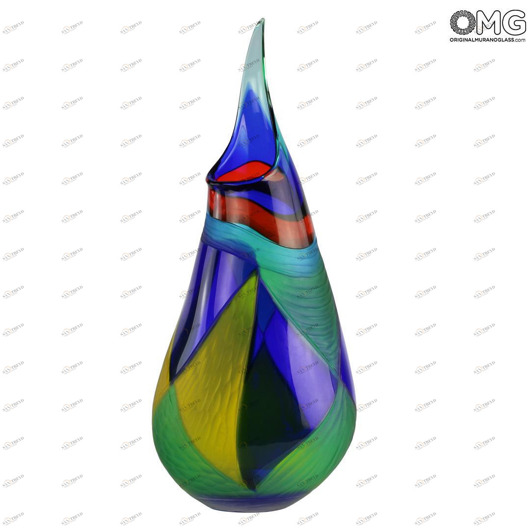 4390 ORIGINALMURANOGLASS Ваза Баттерфлай - Афро Челотто - муранское стекло OMG 25 см 