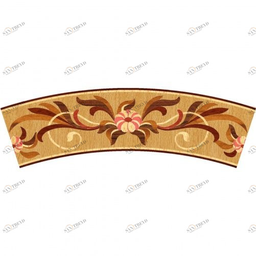 Художественный паркет Da Vinci Паркетный Бордюр 26-211 Орех Европейский (Грецкий) Селект (Гладкая) 1000х200 мм 26011211