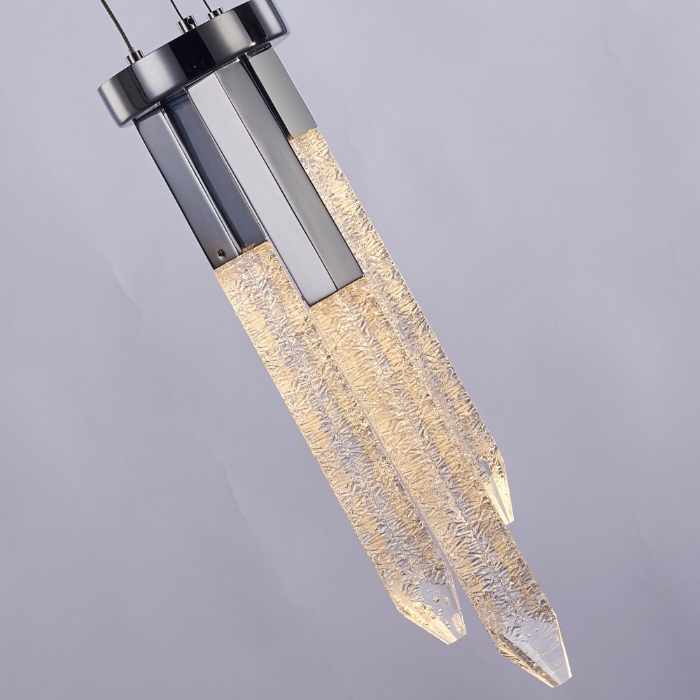 Светильник подвесной 50х11 см хром Shard MD17003025-3C DELIGHT COLLECTION ДИЗАЙНЕРСКИЕ 00-3882265 Прозрачный;хром  - Вид №1
