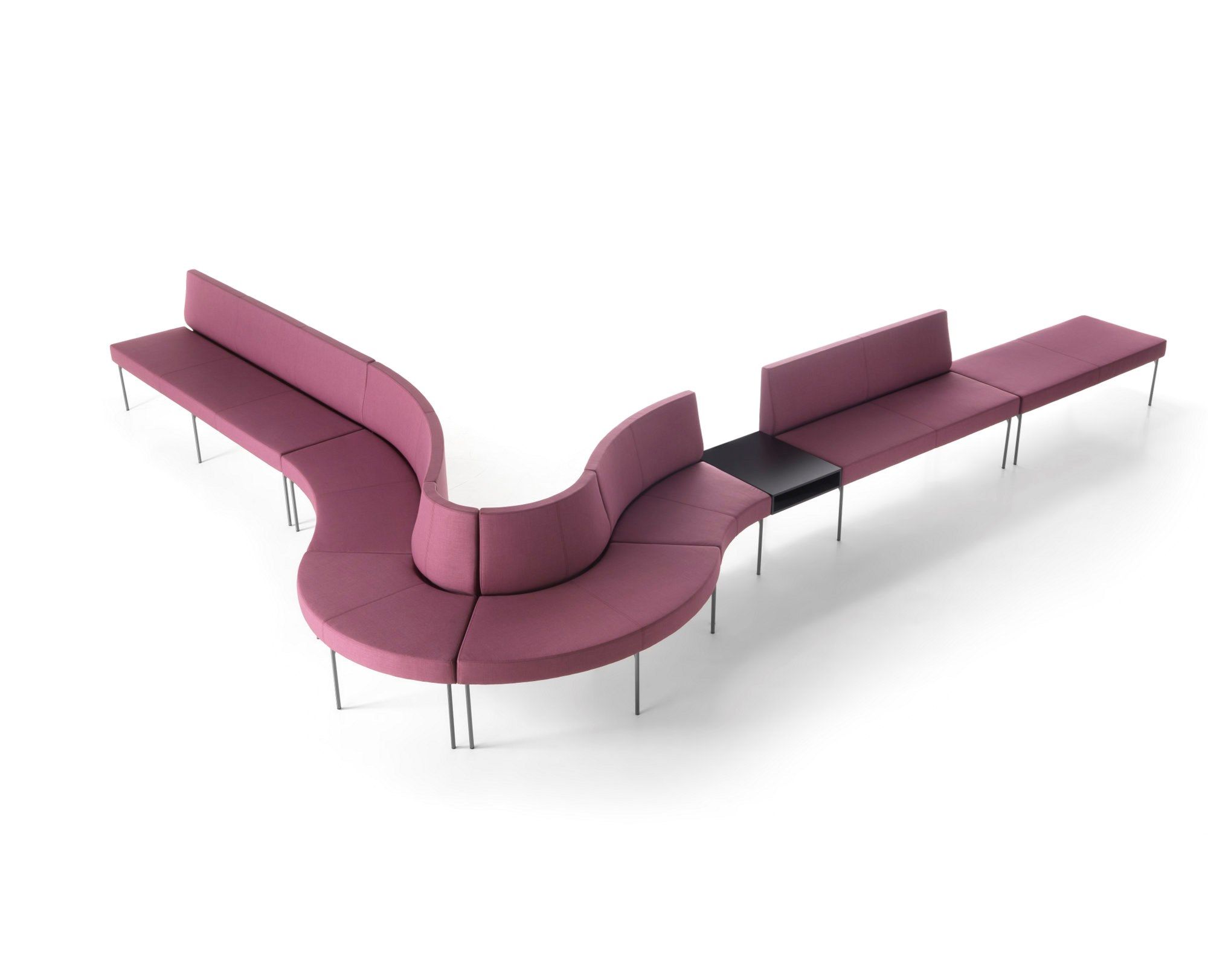 Модульная выпуклая скамья из ткани SITIA Laguna ARCH-00133121 - Вид №25