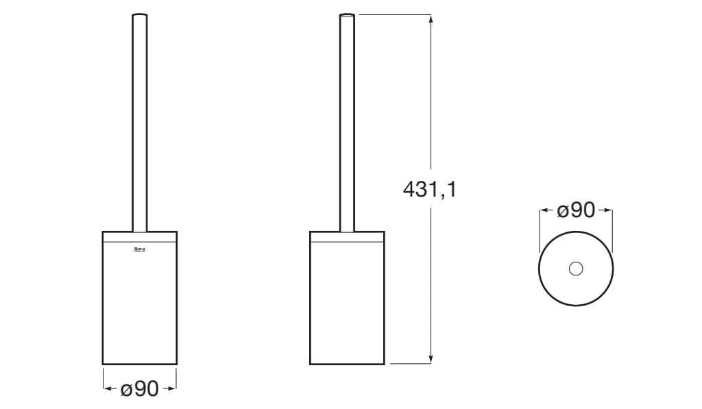 Металлическая щетка для унитаза Roca ROUND 817586..0 ARCH-00004164 - Вид №3