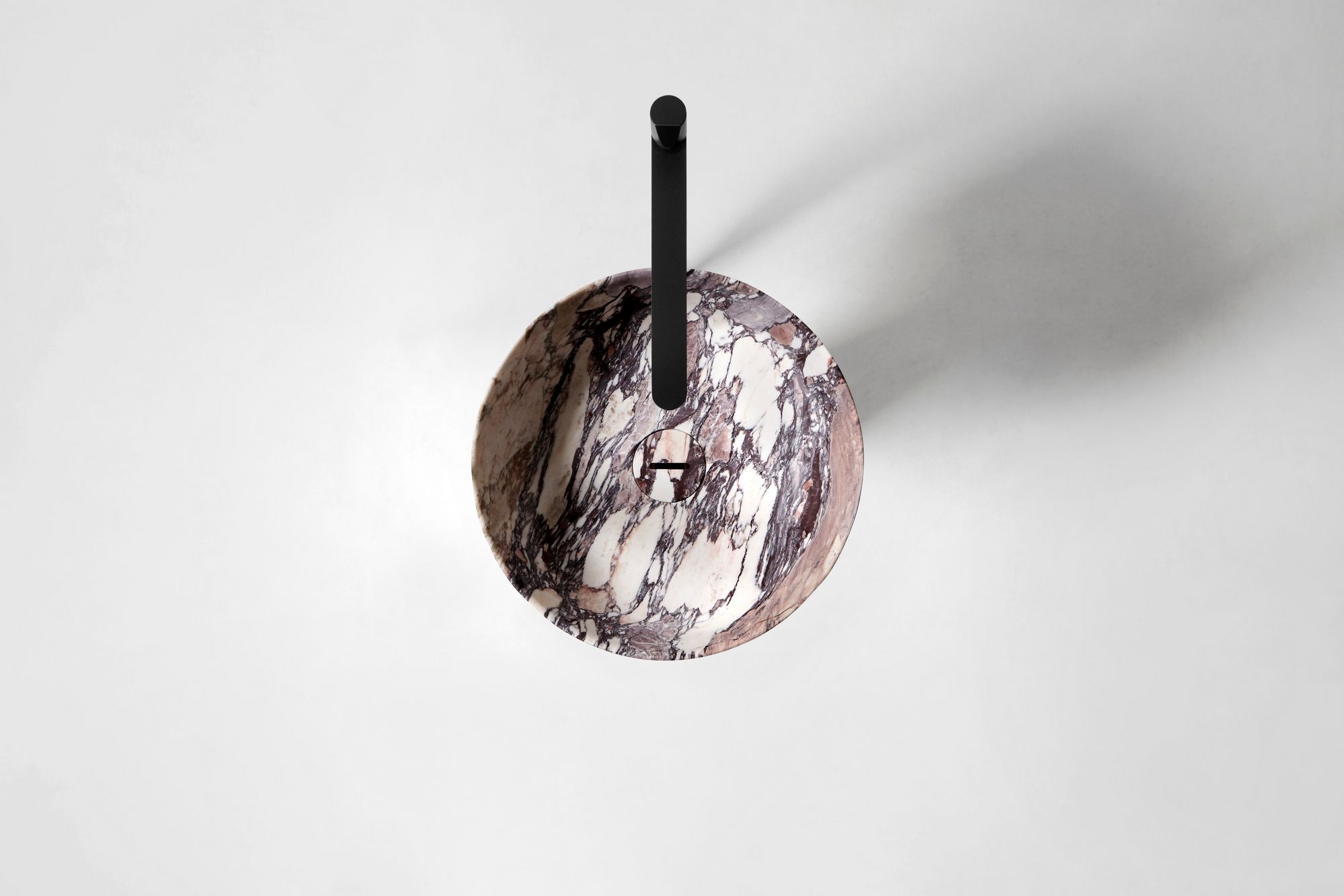 Фиолетовый Calacatta мраморный круглый умывальник Antoniolupi ALBUME112 + ALBUME21 ARCH-00000134 - Вид №3