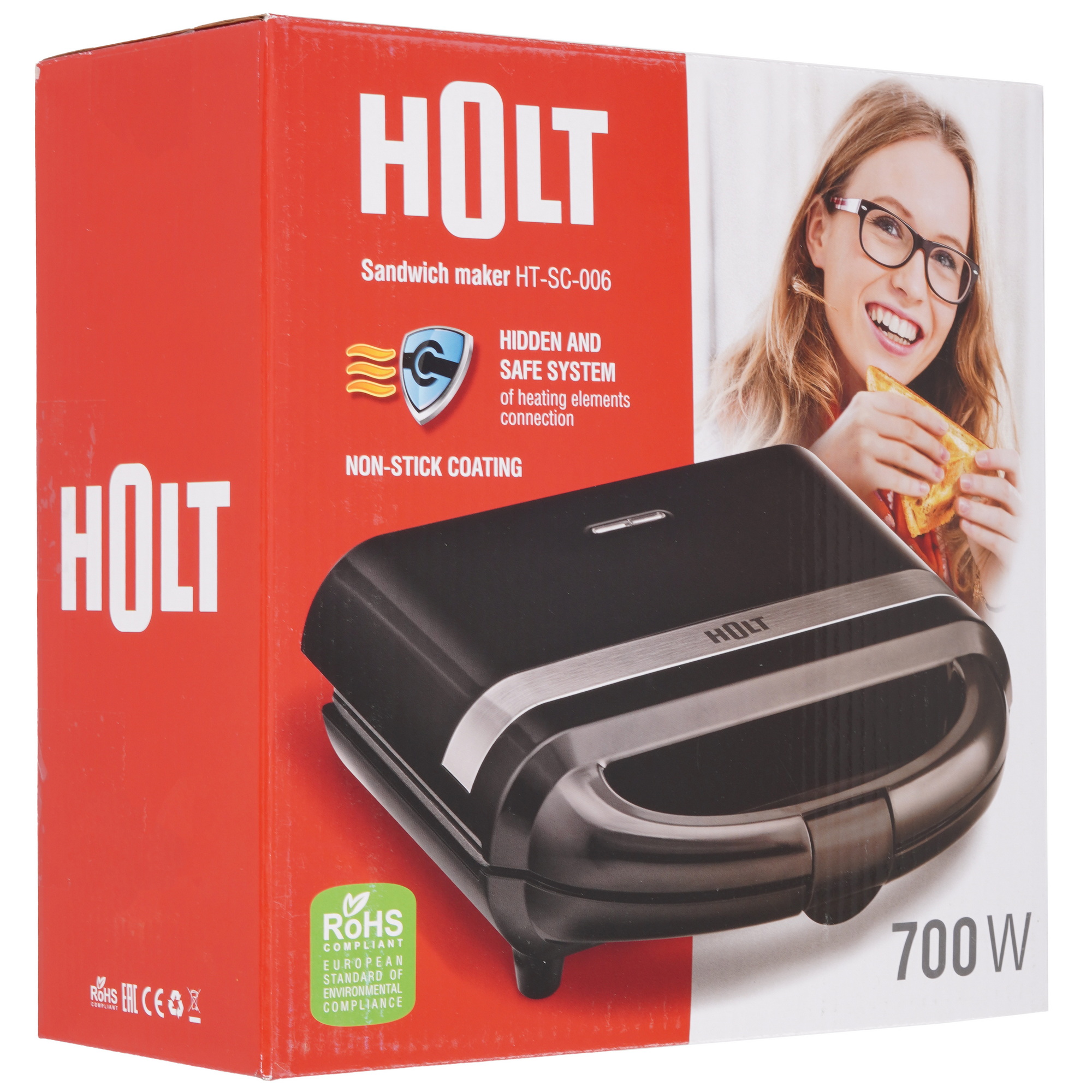 9283364 Сэндвичница Holt HT-SC-006 черный STDN-0136763 - Вид №7