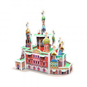 3D Пазл "Две столицы" 17026 Спас на Крови, СПб Не в масштабе IQ 3D
