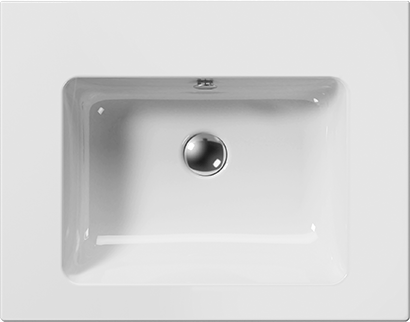 8839111 Подвесная раковина настенная овальная GSI ceramica Pura белая - Вид №1