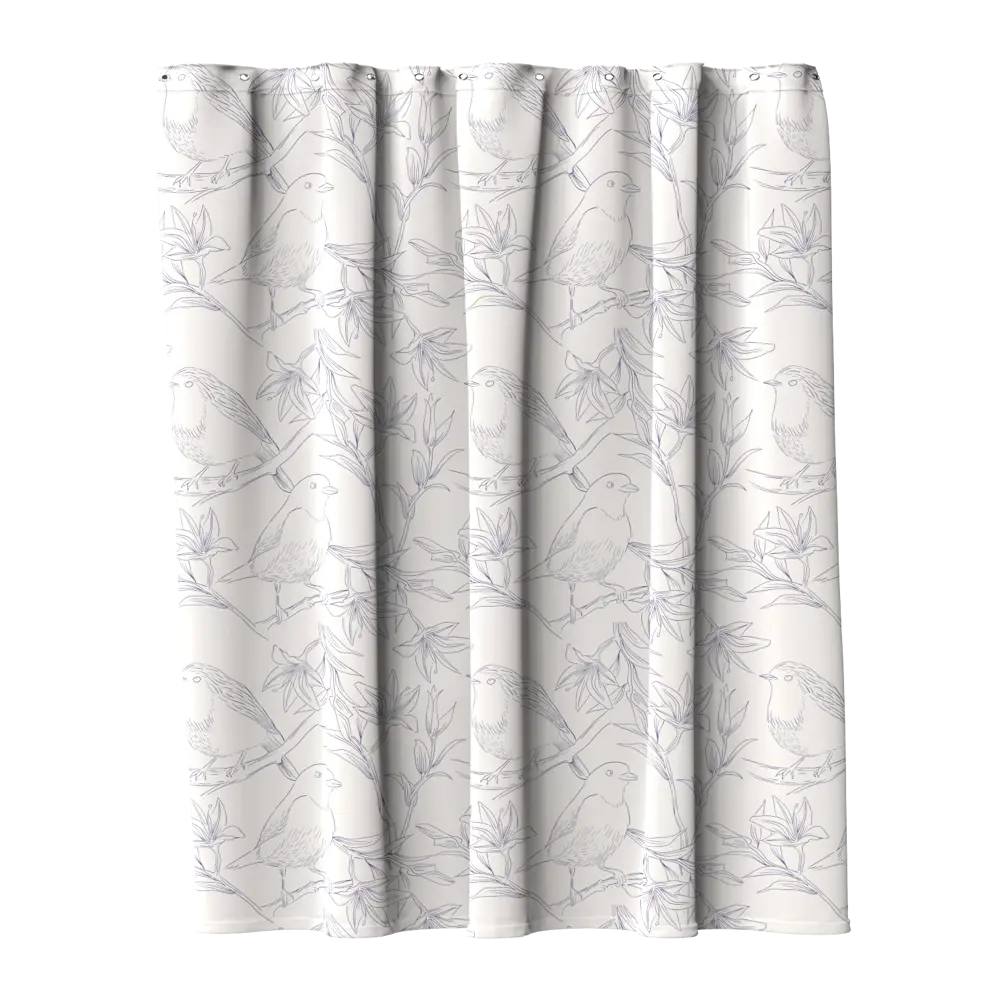 Lemer Bird - Дизайнерская штора для ванной с птичьим принтом 180x200 см 86881065 STLM-0072293