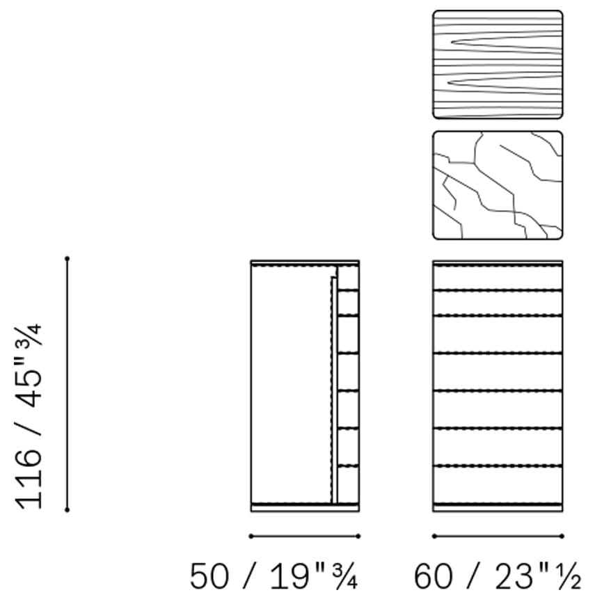 Кожаный комод Poltrona Frau ночь-кровати ARCH-00056136 - Вид №2