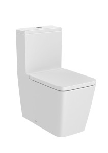 AZ34253620 SQUARE — Комплектный настенный унитаз без ободка с двойным сливом (включает чашу, бачок с нижним кормлением и мягкую крышку) ROCA Inspira