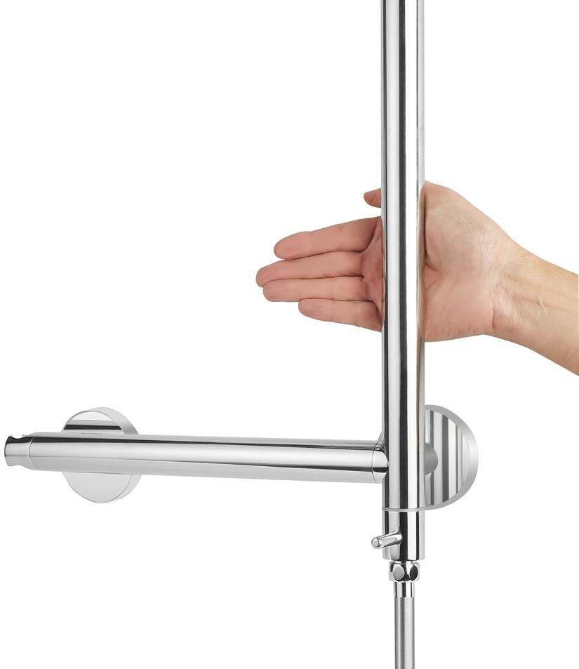 Ponte Giulio Душевая стойка из нержавеющей стали с боковой ручкой Solo sun-id-1424960 - Вид №3