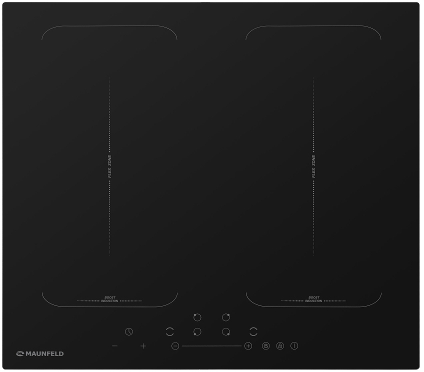 EVI.594-FL2-BK Электрическая индукционная панель / индукционная, • тип: электрическая 60см • тип установки: независимая • управление: фронтальное, слайдер, сенсорное • нагревательный элемент: индукция, совместимость с посудой любой формы и размеров flex z Santreyd 