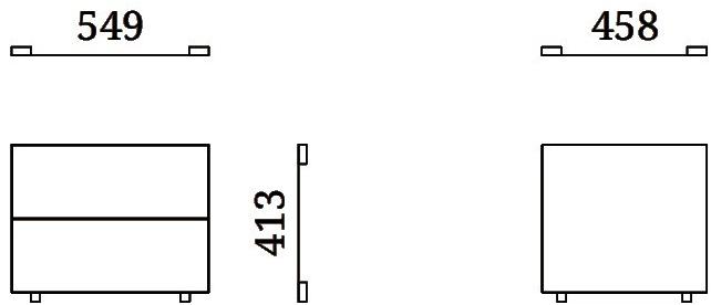 Febal Casa Тумбочка прикроватная лакированная прямоугольная с ящиками Gala sun-id-1420642 - Вид №4