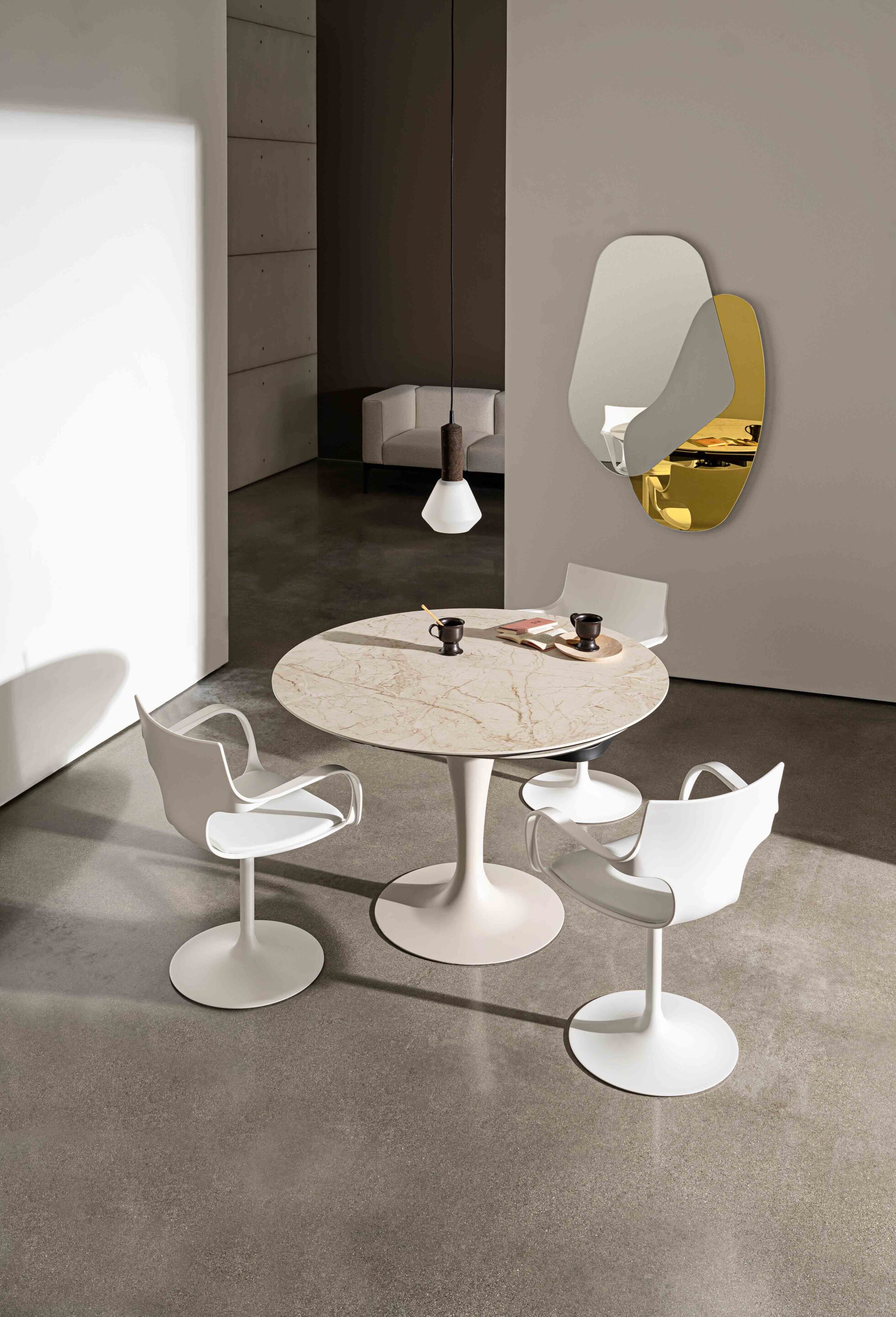 Керамический круглый выдвижной стол Sovet Italia ARCH-00070072 - Вид №1