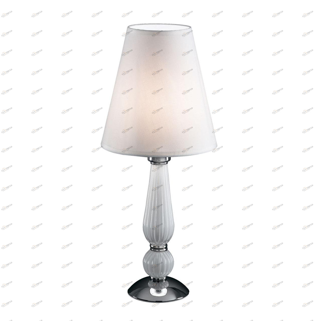 Настольная лампа дизайнерская Faced Dorothy TL1 Small IDEAL LUX КЛАССИЧЕСКИЕ 080733 Белый;серебро 