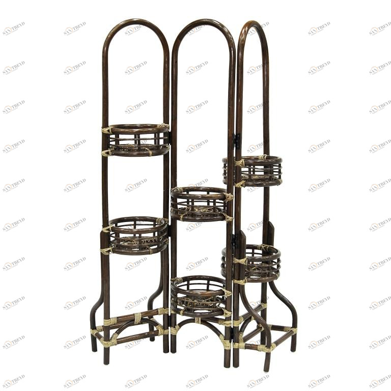 Подставка под цветы коричневая "Дом" ЭКО ДИЗАЙН CLASSIC RATTAN 129575 Бежевый;коричневый 